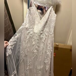 David’s Bridal, Melissa Sweet brand, size 18, Champagne /ivory wedding dress